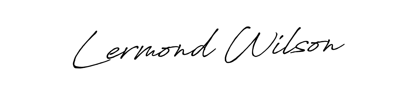 The best way (Antro_Vectra_Bolder) to make a short signature is to pick only two or three words in your name. The name Lermond Wilson include a total of six letters. For converting this name. Lermond Wilson signature style 7 images and pictures png