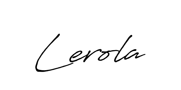 How to make Lerola name signature. Use Antro_Vectra_Bolder style for creating short signs online. This is the latest handwritten sign. Lerola signature style 7 images and pictures png