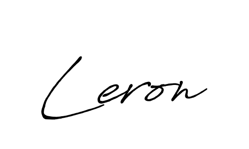 Make a beautiful signature design for name Leron. With this signature (Antro_Vectra_Bolder) style, you can create a handwritten signature for free. Leron signature style 7 images and pictures png