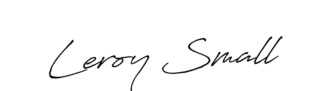 Make a beautiful signature design for name Leroy Small. With this signature (Antro_Vectra_Bolder) style, you can create a handwritten signature for free. Leroy Small signature style 7 images and pictures png