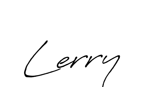 Create a beautiful signature design for name Lerry. With this signature (Antro_Vectra_Bolder) fonts, you can make a handwritten signature for free. Lerry signature style 7 images and pictures png