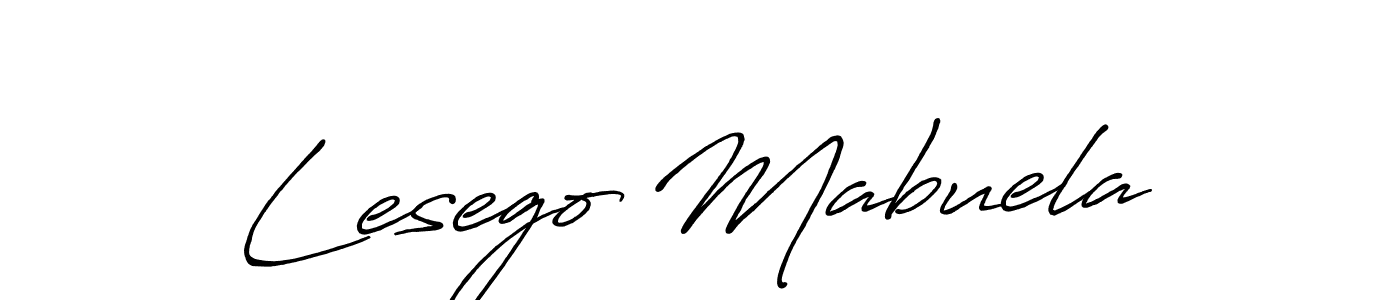 Design your own signature with our free online signature maker. With this signature software, you can create a handwritten (Antro_Vectra_Bolder) signature for name Lesego Mabuela. Lesego Mabuela signature style 7 images and pictures png