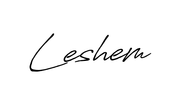 Create a beautiful signature design for name Leshem. With this signature (Antro_Vectra_Bolder) fonts, you can make a handwritten signature for free. Leshem signature style 7 images and pictures png