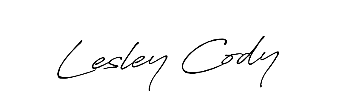 Design your own signature with our free online signature maker. With this signature software, you can create a handwritten (Antro_Vectra_Bolder) signature for name Lesley Cody. Lesley Cody signature style 7 images and pictures png