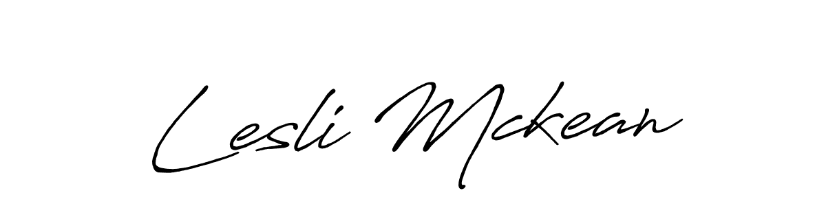 Antro_Vectra_Bolder is a professional signature style that is perfect for those who want to add a touch of class to their signature. It is also a great choice for those who want to make their signature more unique. Get Lesli Mckean name to fancy signature for free. Lesli Mckean signature style 7 images and pictures png