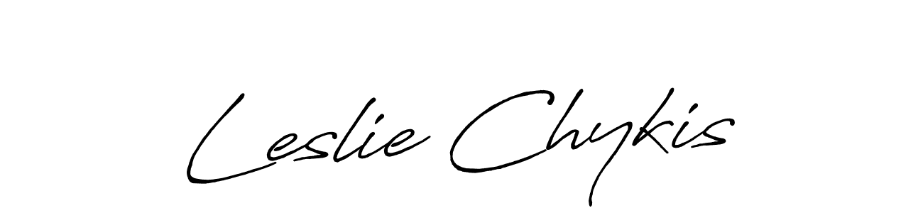 Make a beautiful signature design for name Leslie Chykis. With this signature (Antro_Vectra_Bolder) style, you can create a handwritten signature for free. Leslie Chykis signature style 7 images and pictures png
