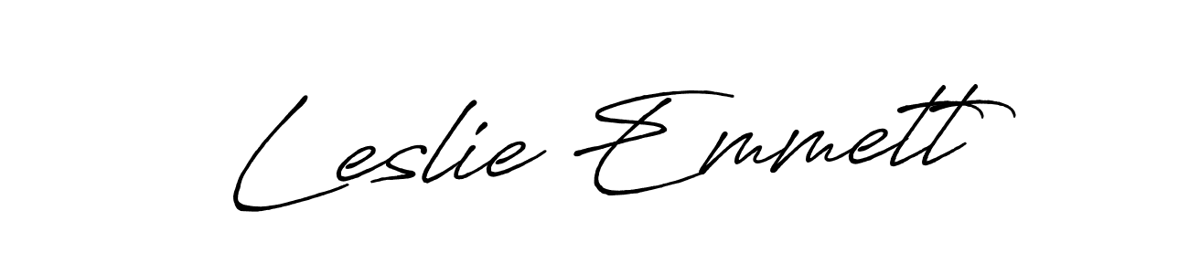 Create a beautiful signature design for name Leslie Emmett. With this signature (Antro_Vectra_Bolder) fonts, you can make a handwritten signature for free. Leslie Emmett signature style 7 images and pictures png