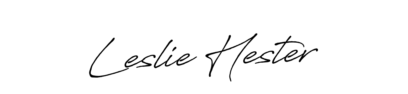 Create a beautiful signature design for name Leslie Hester. With this signature (Antro_Vectra_Bolder) fonts, you can make a handwritten signature for free. Leslie Hester signature style 7 images and pictures png