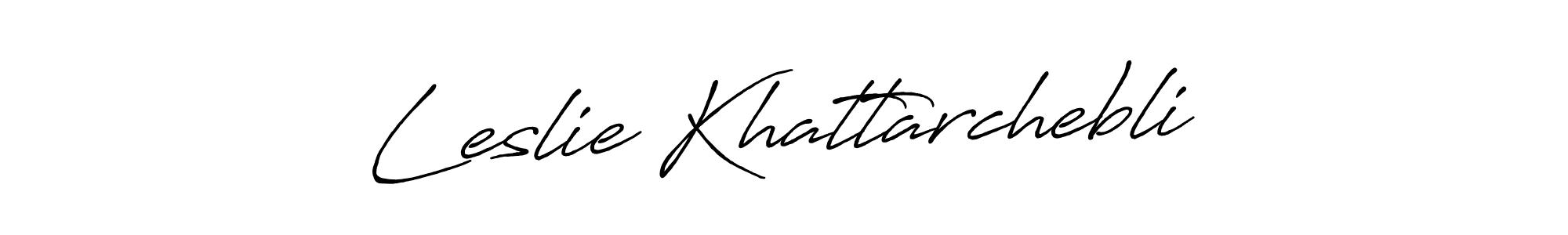 How to make Leslie Khattarchebli signature? Antro_Vectra_Bolder is a professional autograph style. Create handwritten signature for Leslie Khattarchebli name. Leslie Khattarchebli signature style 7 images and pictures png