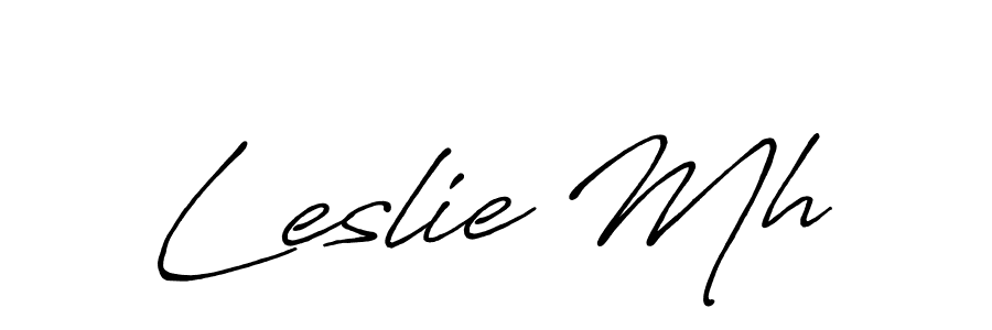 This is the best signature style for the Leslie Mh name. Also you like these signature font (Antro_Vectra_Bolder). Mix name signature. Leslie Mh signature style 7 images and pictures png