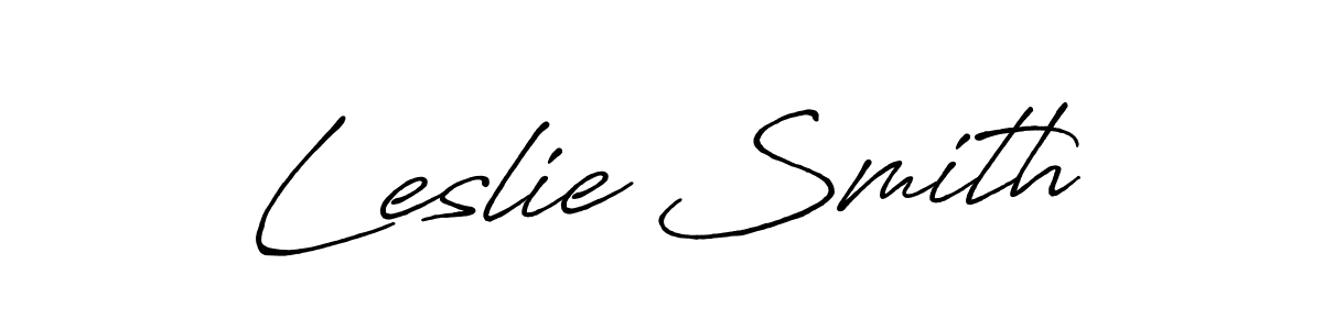 Create a beautiful signature design for name Leslie Smith. With this signature (Antro_Vectra_Bolder) fonts, you can make a handwritten signature for free. Leslie Smith signature style 7 images and pictures png