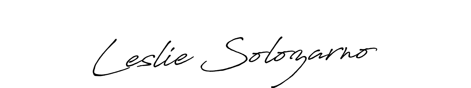 Also You can easily find your signature by using the search form. We will create Leslie Solozarno name handwritten signature images for you free of cost using Antro_Vectra_Bolder sign style. Leslie Solozarno signature style 7 images and pictures png