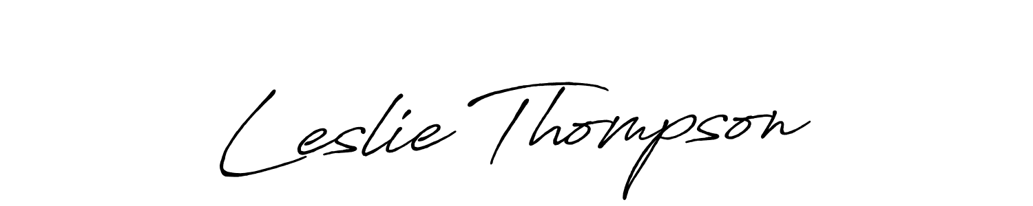 Create a beautiful signature design for name Leslie Thompson. With this signature (Antro_Vectra_Bolder) fonts, you can make a handwritten signature for free. Leslie Thompson signature style 7 images and pictures png