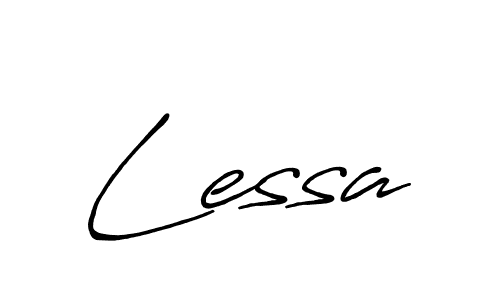 Create a beautiful signature design for name Lessa. With this signature (Antro_Vectra_Bolder) fonts, you can make a handwritten signature for free. Lessa signature style 7 images and pictures png