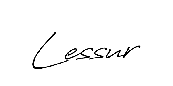 Use a signature maker to create a handwritten signature online. With this signature software, you can design (Antro_Vectra_Bolder) your own signature for name Lessur. Lessur signature style 7 images and pictures png