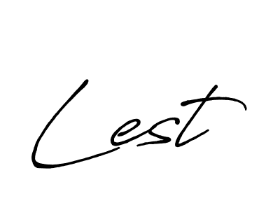 Create a beautiful signature design for name Lest. With this signature (Antro_Vectra_Bolder) fonts, you can make a handwritten signature for free. Lest signature style 7 images and pictures png