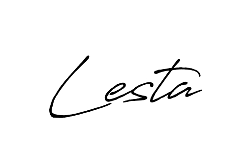 Antro_Vectra_Bolder is a professional signature style that is perfect for those who want to add a touch of class to their signature. It is also a great choice for those who want to make their signature more unique. Get Lesta name to fancy signature for free. Lesta signature style 7 images and pictures png