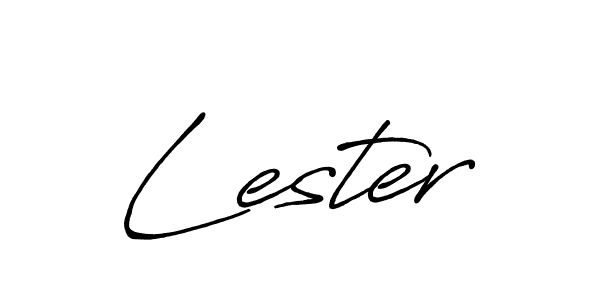 Make a beautiful signature design for name Lester. With this signature (Antro_Vectra_Bolder) style, you can create a handwritten signature for free. Lester signature style 7 images and pictures png