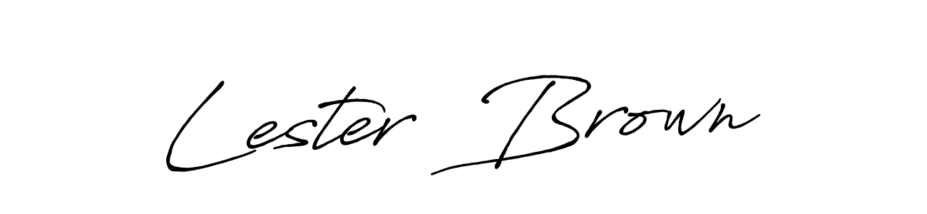 Antro_Vectra_Bolder is a professional signature style that is perfect for those who want to add a touch of class to their signature. It is also a great choice for those who want to make their signature more unique. Get Lester  Brown name to fancy signature for free. Lester  Brown signature style 7 images and pictures png