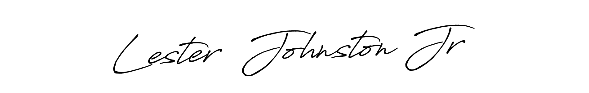 Create a beautiful signature design for name Lester  Johnston Jr. With this signature (Antro_Vectra_Bolder) fonts, you can make a handwritten signature for free. Lester  Johnston Jr signature style 7 images and pictures png