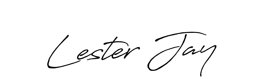 Make a beautiful signature design for name Lester Jay. With this signature (Antro_Vectra_Bolder) style, you can create a handwritten signature for free. Lester Jay signature style 7 images and pictures png