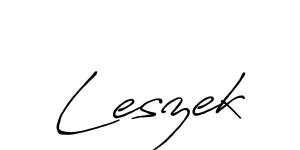 if you are searching for the best signature style for your name Leszek. so please give up your signature search. here we have designed multiple signature styles  using Antro_Vectra_Bolder. Leszek signature style 7 images and pictures png