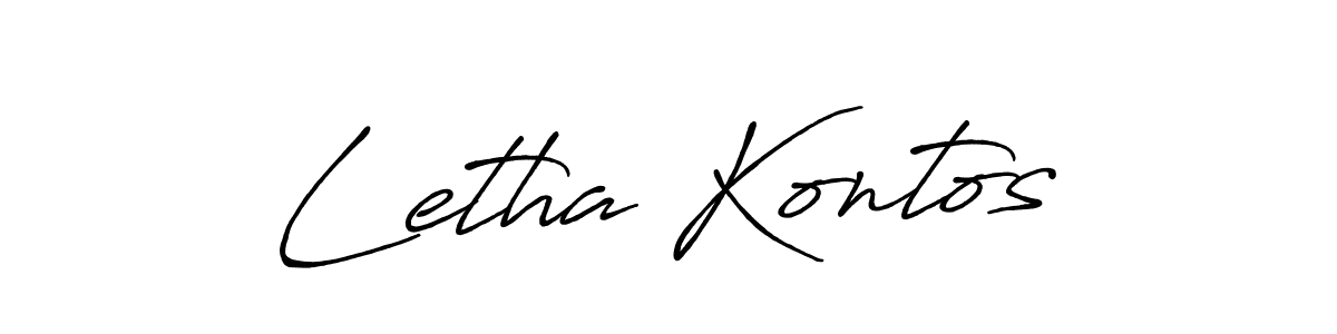 Once you've used our free online signature maker to create your best signature Antro_Vectra_Bolder style, it's time to enjoy all of the benefits that Letha Kontos name signing documents. Letha Kontos signature style 7 images and pictures png