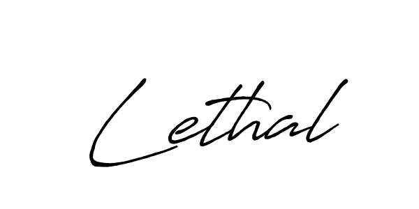 Design your own signature with our free online signature maker. With this signature software, you can create a handwritten (Antro_Vectra_Bolder) signature for name Lethal. Lethal signature style 7 images and pictures png