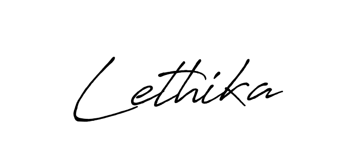 How to make Lethika signature? Antro_Vectra_Bolder is a professional autograph style. Create handwritten signature for Lethika name. Lethika signature style 7 images and pictures png