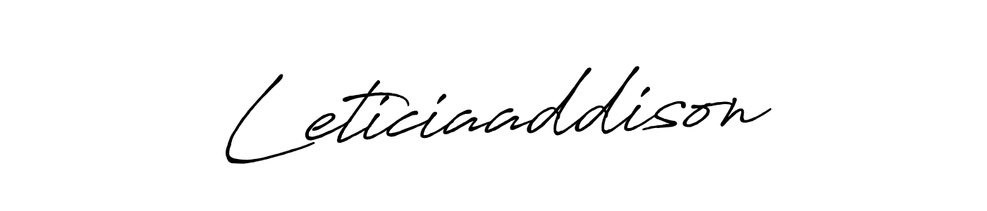 Make a beautiful signature design for name Leticiaaddison. With this signature (Antro_Vectra_Bolder) style, you can create a handwritten signature for free. Leticiaaddison signature style 7 images and pictures png
