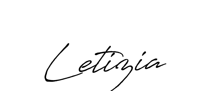 Make a beautiful signature design for name Letizia. With this signature (Antro_Vectra_Bolder) style, you can create a handwritten signature for free. Letizia signature style 7 images and pictures png
