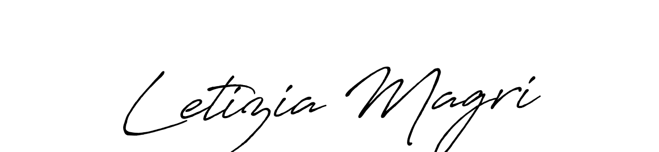 Letizia Magri stylish signature style. Best Handwritten Sign (Antro_Vectra_Bolder) for my name. Handwritten Signature Collection Ideas for my name Letizia Magri. Letizia Magri signature style 7 images and pictures png