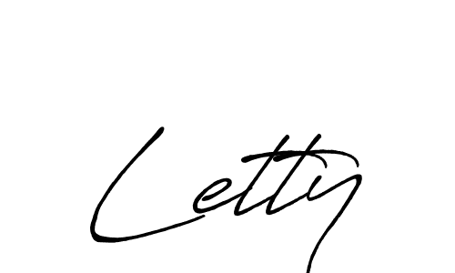 Make a beautiful signature design for name Letty. With this signature (Antro_Vectra_Bolder) style, you can create a handwritten signature for free. Letty signature style 7 images and pictures png