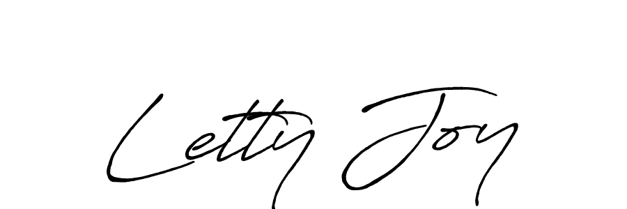 How to make Letty Joy name signature. Use Antro_Vectra_Bolder style for creating short signs online. This is the latest handwritten sign. Letty Joy signature style 7 images and pictures png