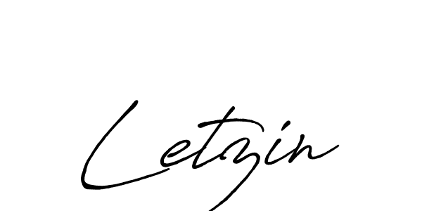 How to make Letzin name signature. Use Antro_Vectra_Bolder style for creating short signs online. This is the latest handwritten sign. Letzin signature style 7 images and pictures png