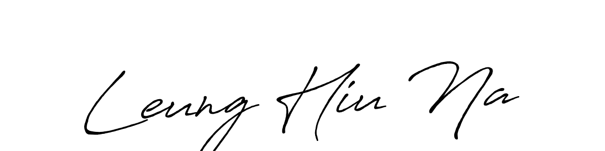 Similarly Antro_Vectra_Bolder is the best handwritten signature design. Signature creator online .You can use it as an online autograph creator for name Leung Hiu Na. Leung Hiu Na signature style 7 images and pictures png