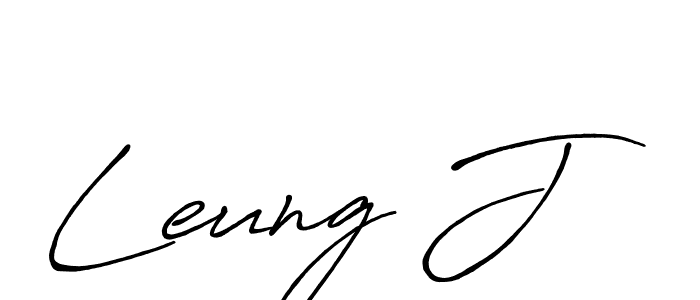 You should practise on your own different ways (Antro_Vectra_Bolder) to write your name (Leung J) in signature. don't let someone else do it for you. Leung J signature style 7 images and pictures png