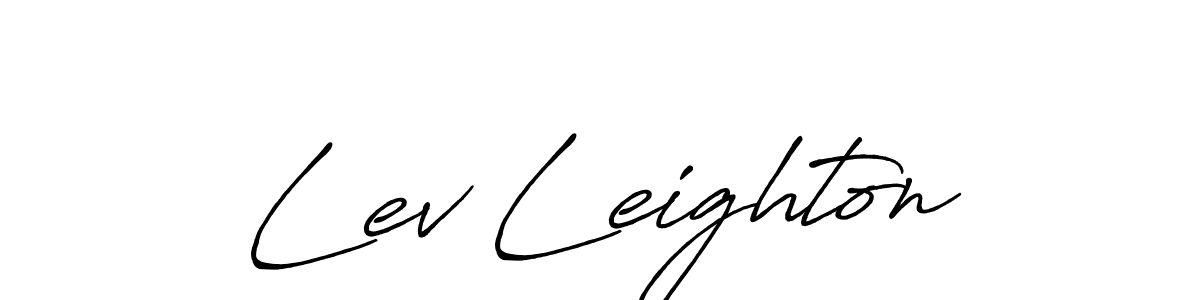 Antro_Vectra_Bolder is a professional signature style that is perfect for those who want to add a touch of class to their signature. It is also a great choice for those who want to make their signature more unique. Get Lev Leighton name to fancy signature for free. Lev Leighton signature style 7 images and pictures png