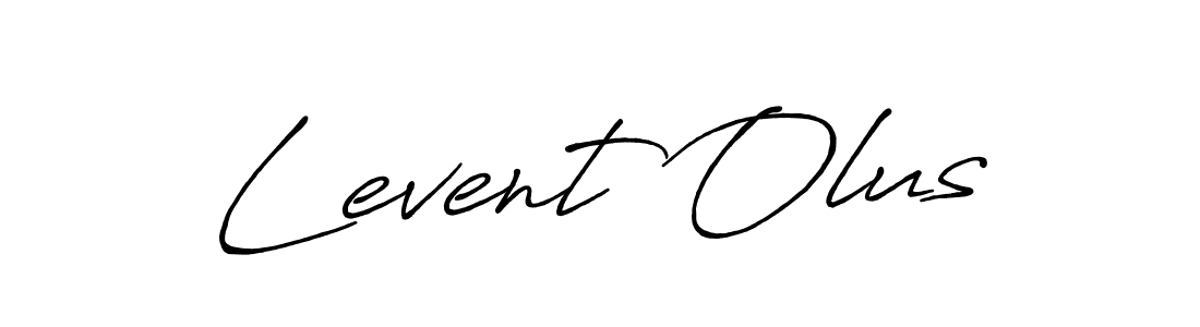 Create a beautiful signature design for name Levent Olus. With this signature (Antro_Vectra_Bolder) fonts, you can make a handwritten signature for free. Levent Olus signature style 7 images and pictures png