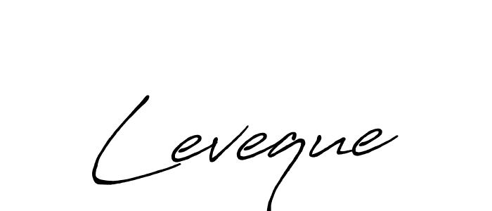 Make a beautiful signature design for name Leveque. With this signature (Antro_Vectra_Bolder) style, you can create a handwritten signature for free. Leveque signature style 7 images and pictures png