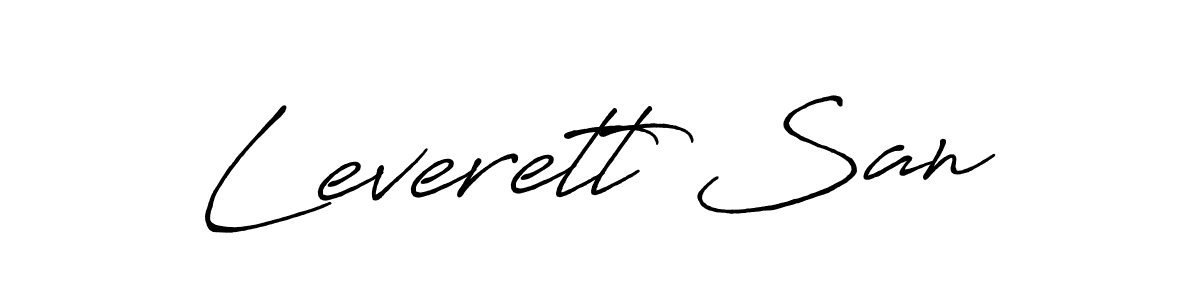 It looks lik you need a new signature style for name Leverett San. Design unique handwritten (Antro_Vectra_Bolder) signature with our free signature maker in just a few clicks. Leverett San signature style 7 images and pictures png