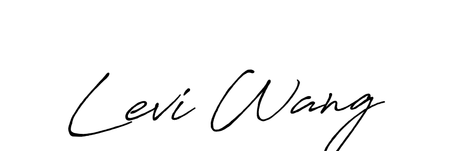 Also we have Levi Wang name is the best signature style. Create professional handwritten signature collection using Antro_Vectra_Bolder autograph style. Levi Wang signature style 7 images and pictures png