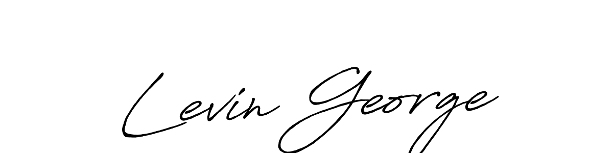 How to make Levin George name signature. Use Antro_Vectra_Bolder style for creating short signs online. This is the latest handwritten sign. Levin George signature style 7 images and pictures png