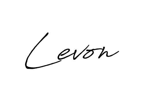 Make a beautiful signature design for name Levon. With this signature (Antro_Vectra_Bolder) style, you can create a handwritten signature for free. Levon signature style 7 images and pictures png