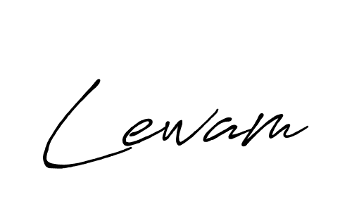 How to make Lewam name signature. Use Antro_Vectra_Bolder style for creating short signs online. This is the latest handwritten sign. Lewam signature style 7 images and pictures png