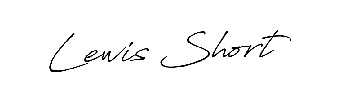 How to make Lewis Short name signature. Use Antro_Vectra_Bolder style for creating short signs online. This is the latest handwritten sign. Lewis Short signature style 7 images and pictures png