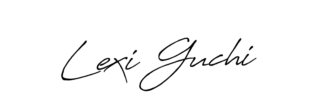 Also You can easily find your signature by using the search form. We will create Lexi Guchi name handwritten signature images for you free of cost using Antro_Vectra_Bolder sign style. Lexi Guchi signature style 7 images and pictures png