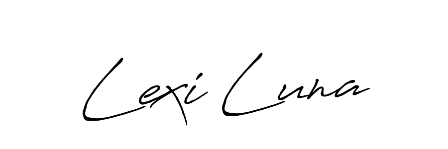 How to make Lexi Luna name signature. Use Antro_Vectra_Bolder style for creating short signs online. This is the latest handwritten sign. Lexi Luna signature style 7 images and pictures png