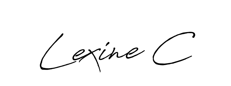 How to make Lexine C signature? Antro_Vectra_Bolder is a professional autograph style. Create handwritten signature for Lexine C name. Lexine C signature style 7 images and pictures png