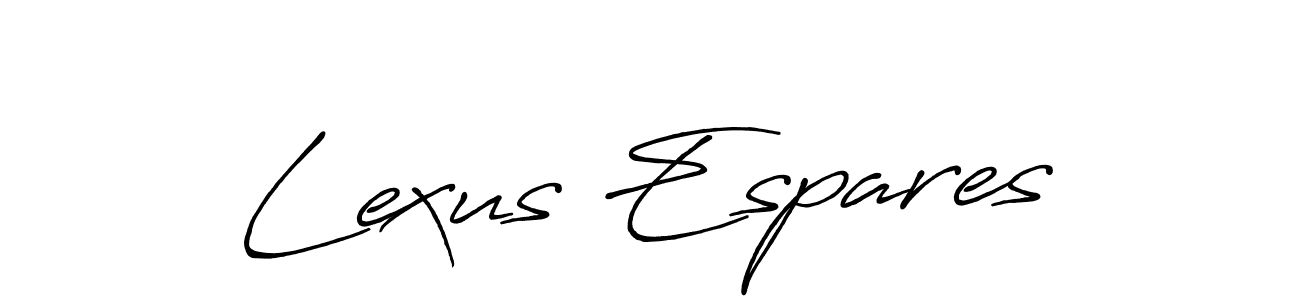 Make a beautiful signature design for name Lexus Espares. With this signature (Antro_Vectra_Bolder) style, you can create a handwritten signature for free. Lexus Espares signature style 7 images and pictures png